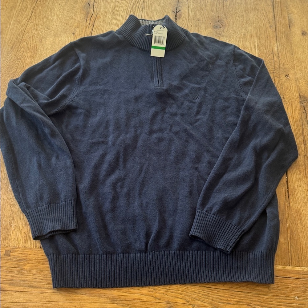 Men’s Nautica QUARTER-ZIP SWEATER SZ L Large
